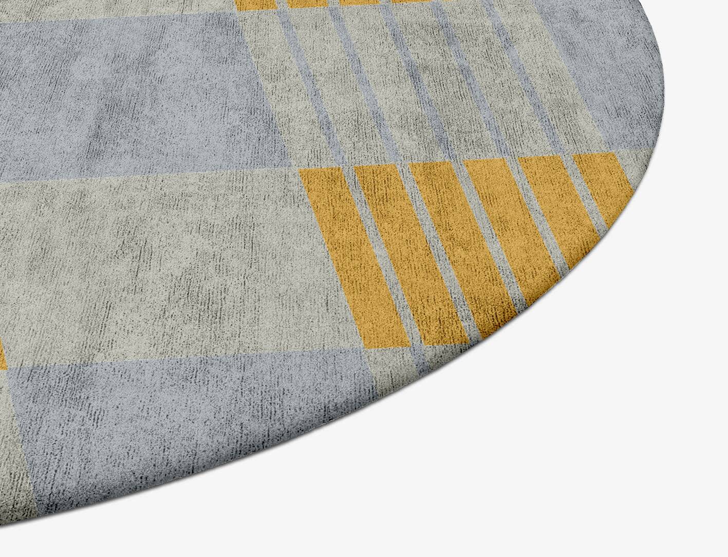Gin&Tonic Geometric Oval Hand Tufted Bamboo Silk Custom Rug by Rug Artisan
