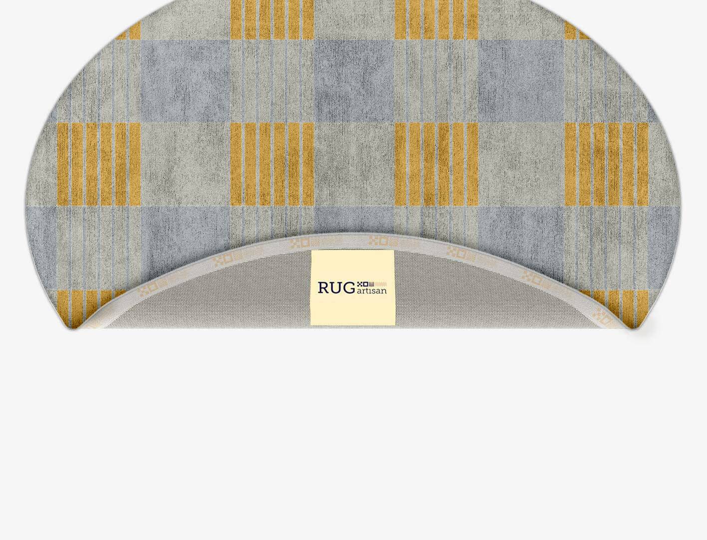 Gin&Tonic Geometric Oval Hand Tufted Bamboo Silk Custom Rug by Rug Artisan