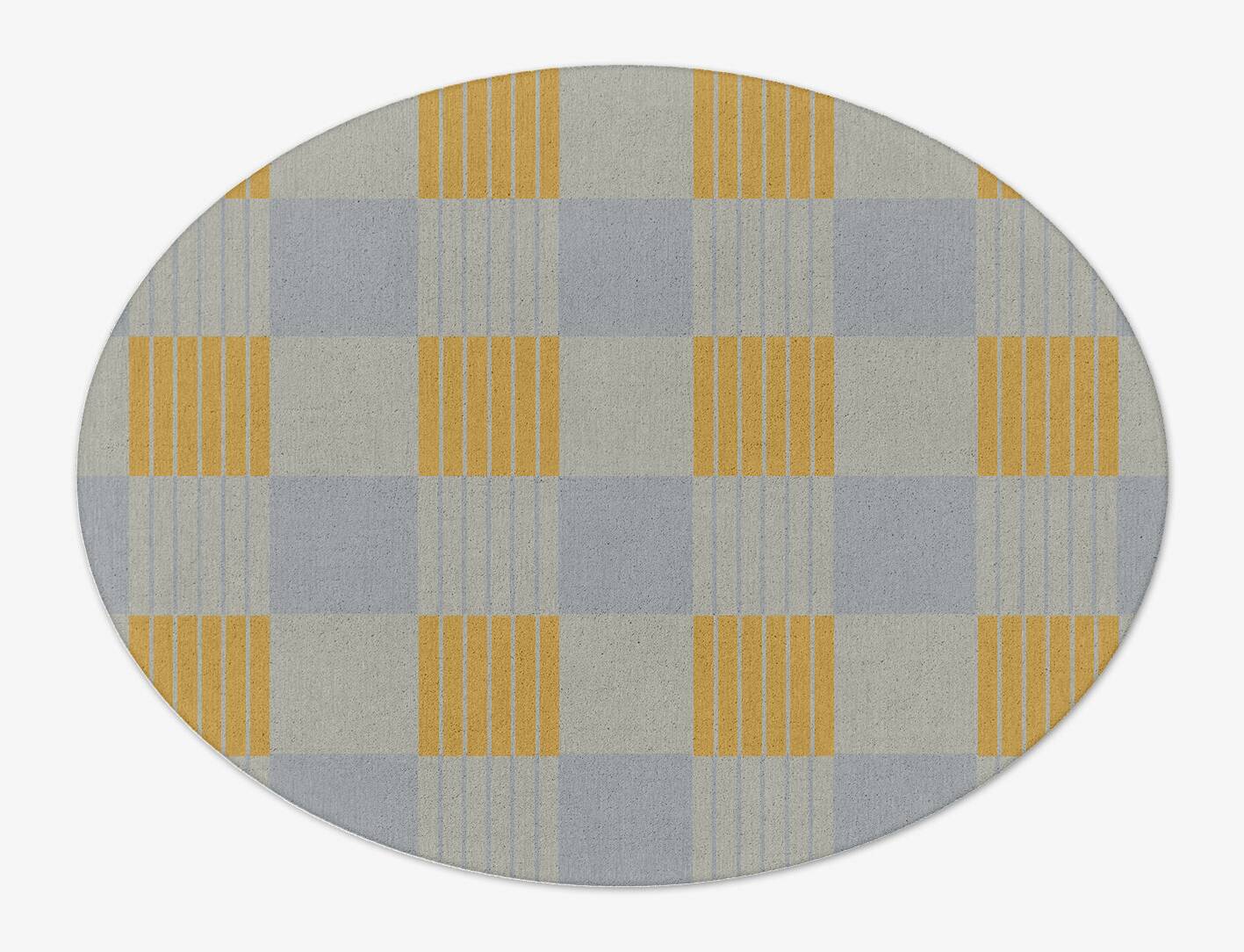 Gin&Tonic Geometric Oval Hand Tufted Pure Wool Custom Rug by Rug Artisan