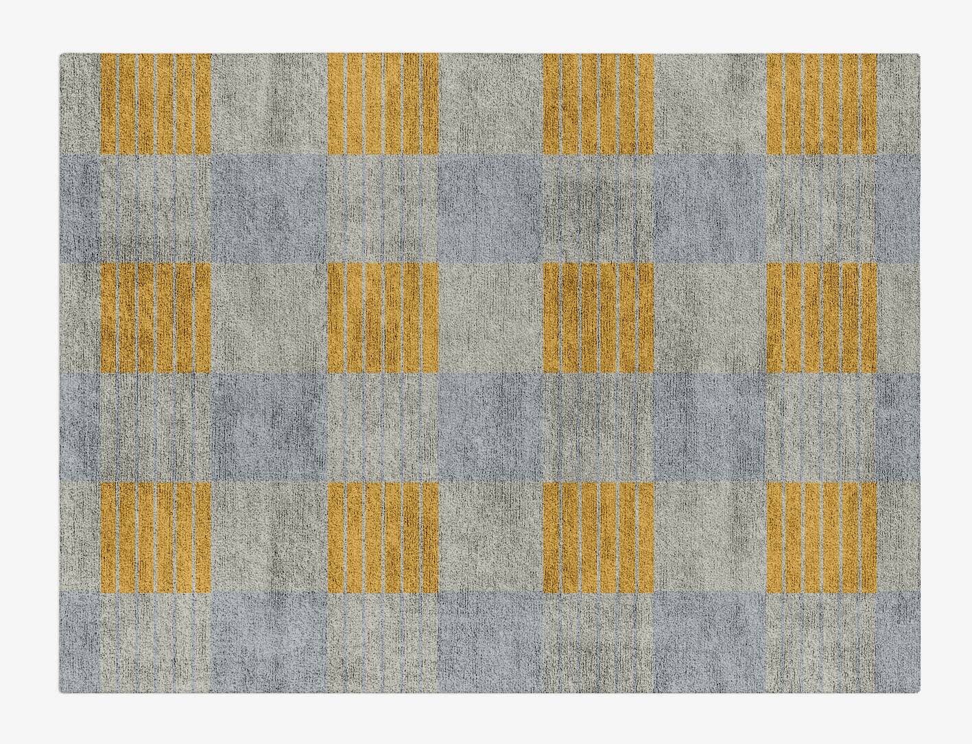 Gin&Tonic Geometric Rectangle Hand Tufted Bamboo Silk Custom Rug by Rug Artisan