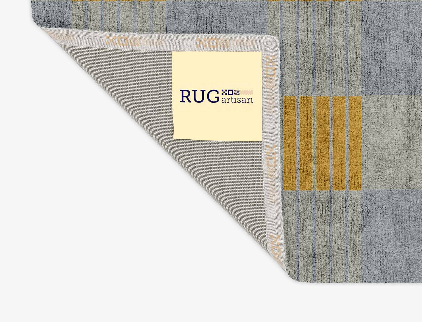 Gin&Tonic Geometric Rectangle Hand Tufted Bamboo Silk Custom Rug by Rug Artisan