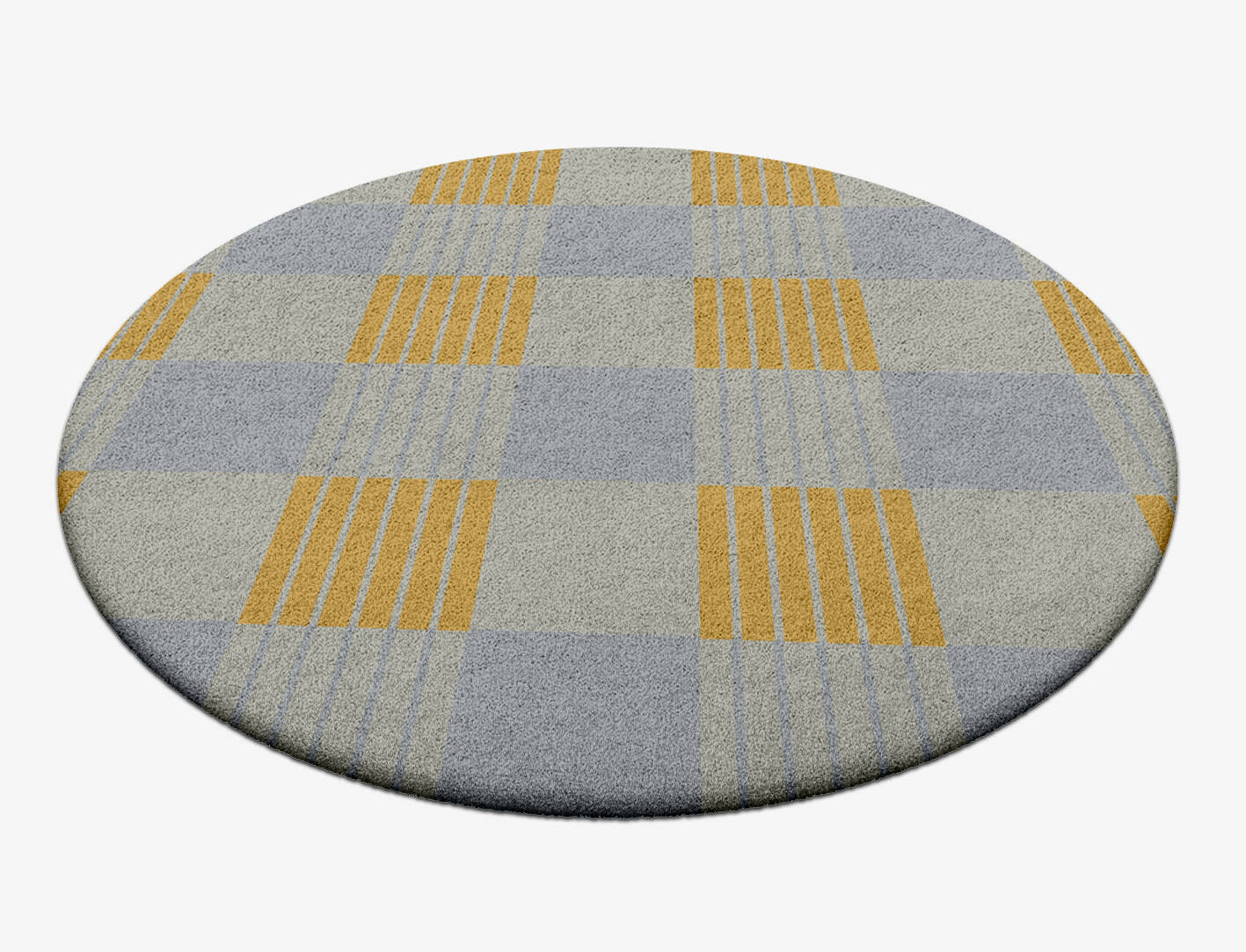 Gin&Tonic Geometric Round Hand Tufted Pure Wool Custom Rug by Rug Artisan