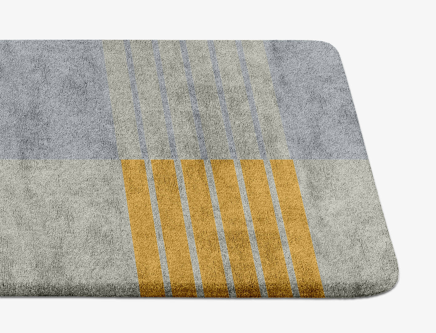 Gin&Tonic Geometric Runner Hand Tufted Bamboo Silk Custom Rug by Rug Artisan