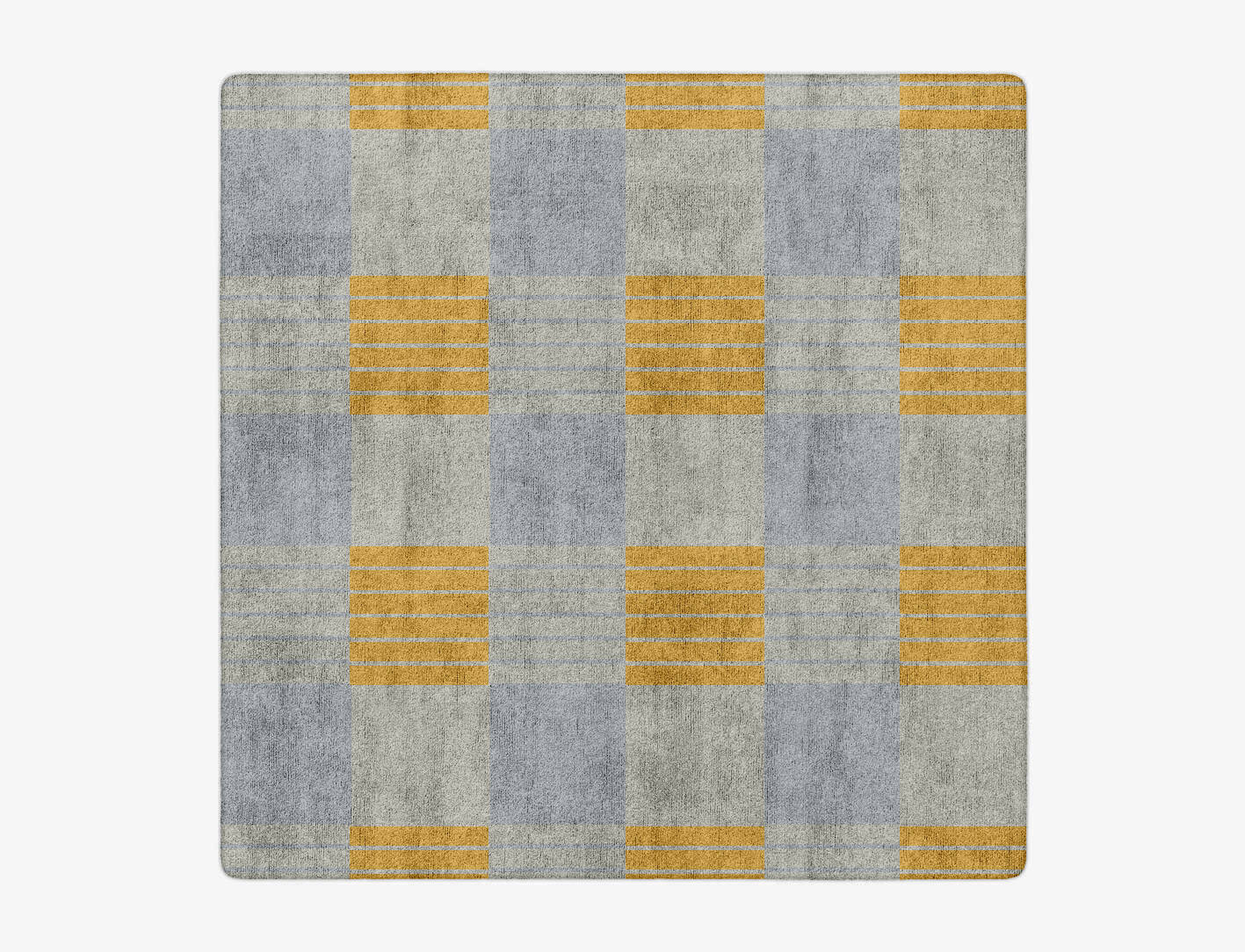 Gin&Tonic Geometric Square Hand Tufted Bamboo Silk Custom Rug by Rug Artisan