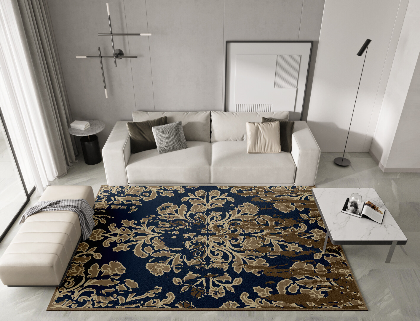 Gissu Persian Bagh Rectangle Hand Tufted Pure Wool Custom Rug by Rug Artisan