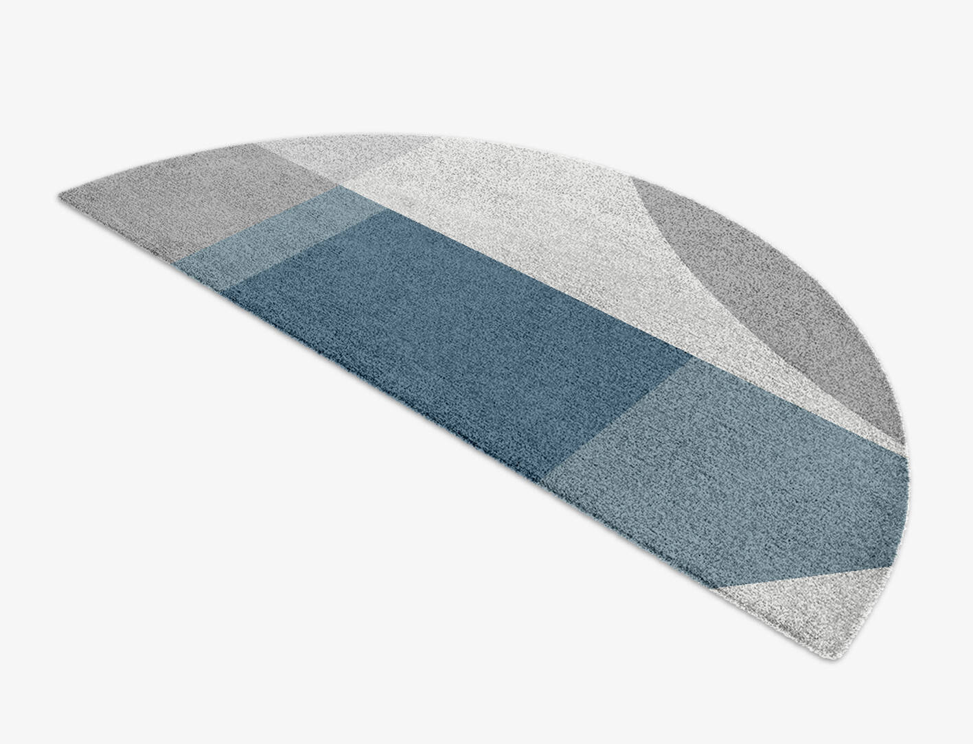 Glacial  Halfmoon Hand Knotted Tibetan Wool Custom Rug by Rug Artisan
