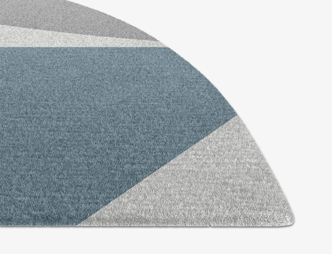 Glacial  Halfmoon Hand Knotted Tibetan Wool Custom Rug by Rug Artisan