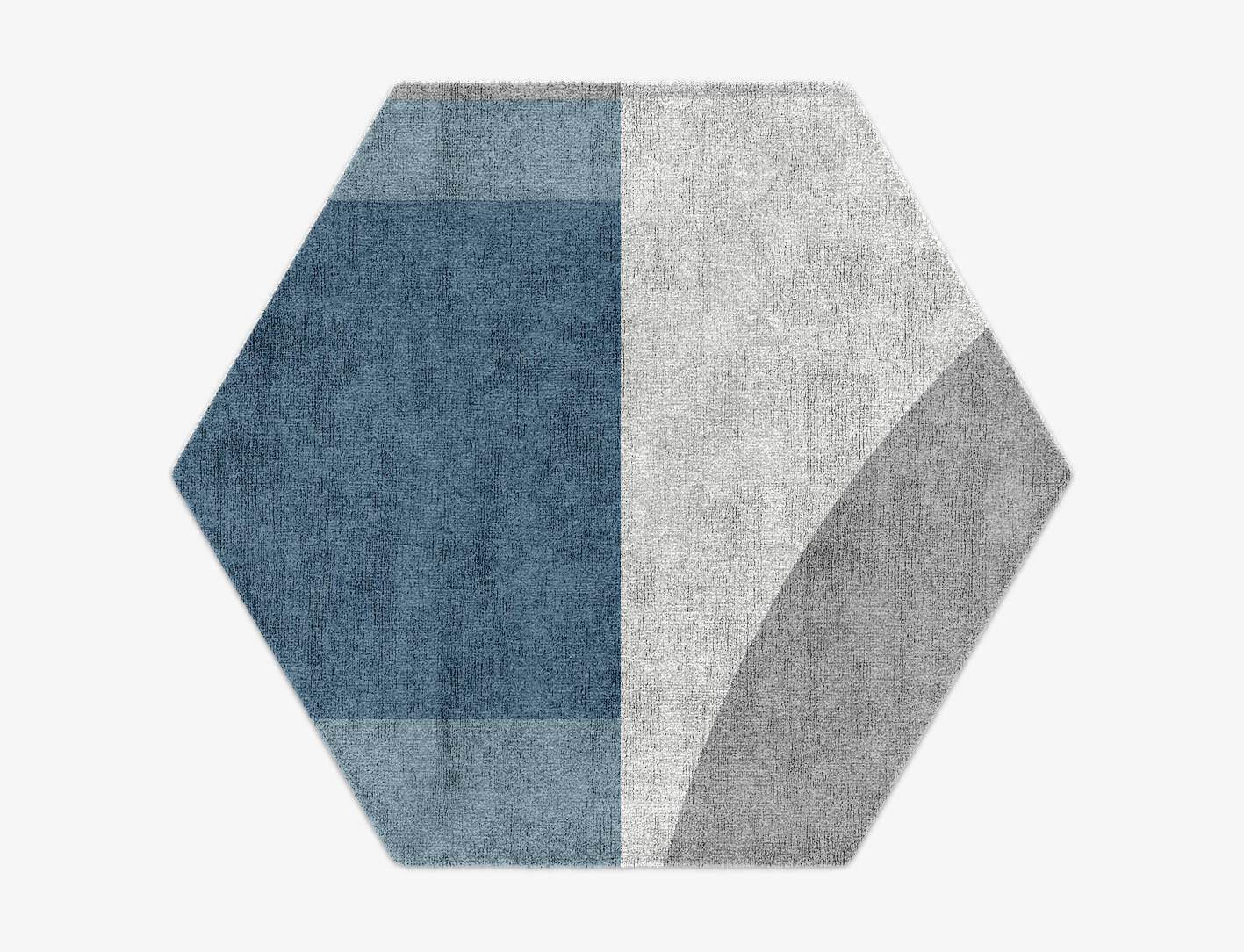 Glacial  Hexagon Hand Knotted Bamboo Silk Custom Rug by Rug Artisan
