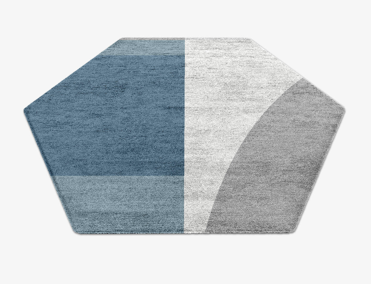 Glacial  Hexagon Hand Knotted Bamboo Silk Custom Rug by Rug Artisan