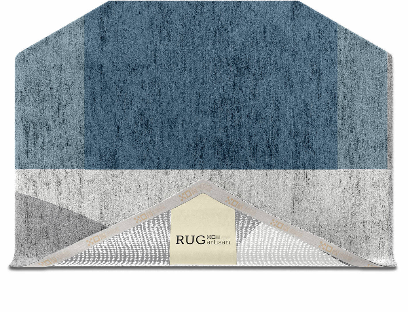 Glacial  Hexagon Hand Knotted Bamboo Silk Custom Rug by Rug Artisan