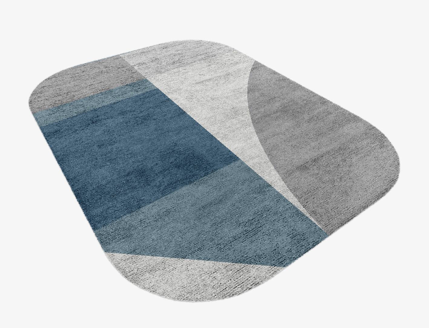 Glacial  Oblong Hand Knotted Bamboo Silk Custom Rug by Rug Artisan