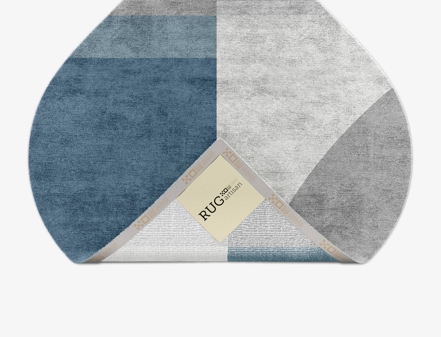 Glacial  Ogee Hand Knotted Bamboo Silk Custom Rug by Rug Artisan
