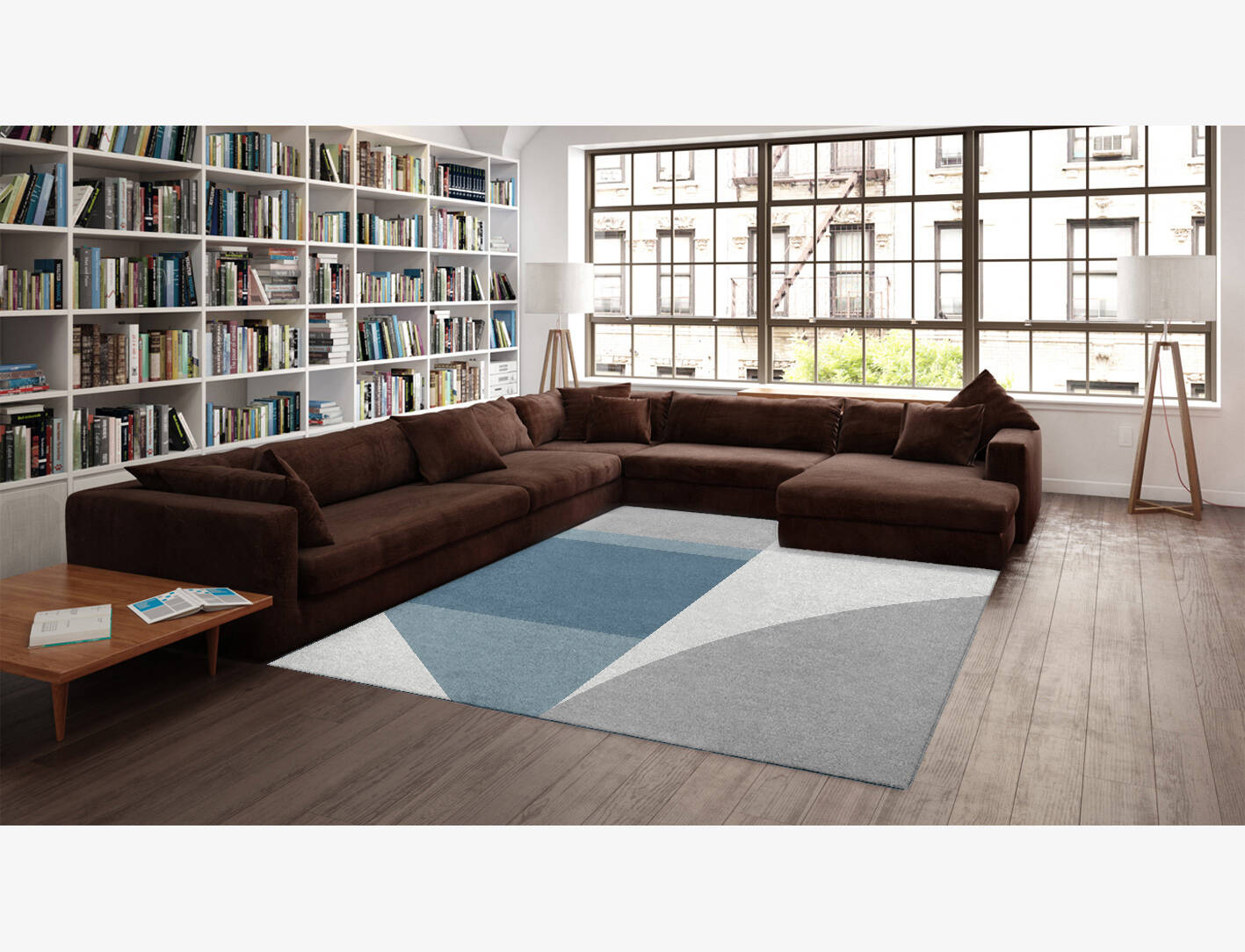 Glacial  Rectangle Hand Knotted Tibetan Wool Custom Rug by Rug Artisan