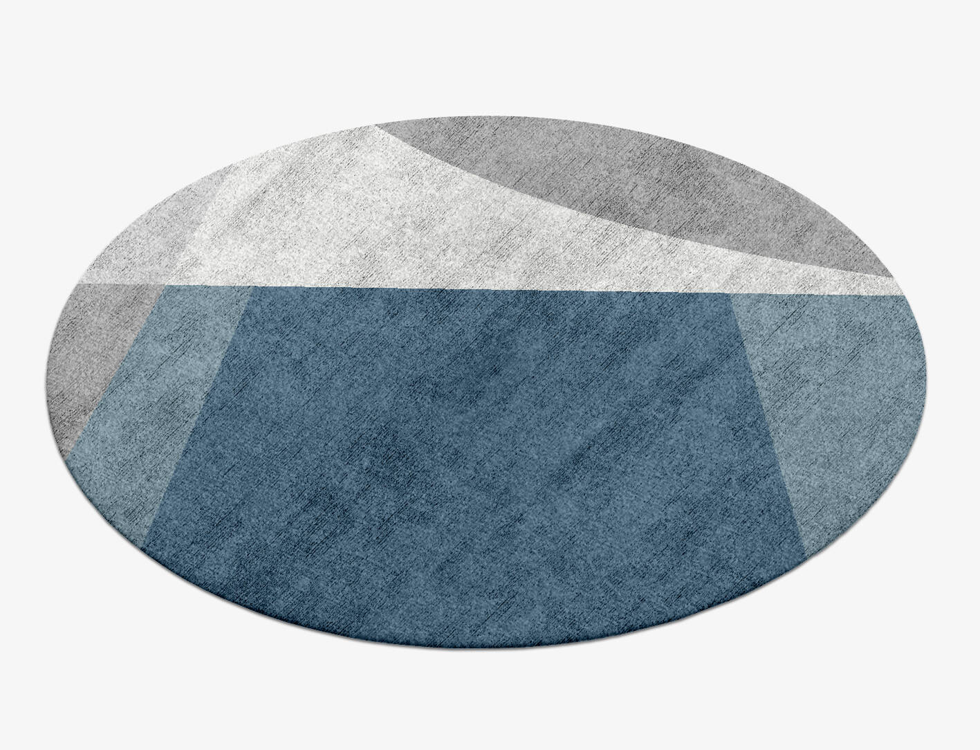 Glacial  Round Hand Knotted Bamboo Silk Custom Rug by Rug Artisan