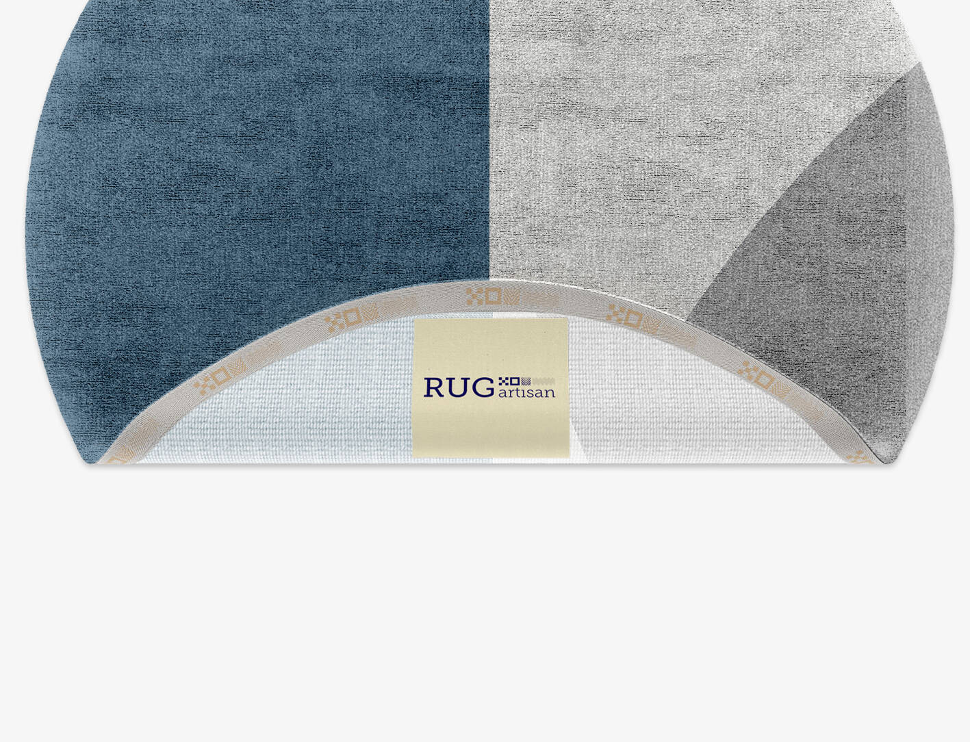 Glacial  Round Hand Knotted Bamboo Silk Custom Rug by Rug Artisan