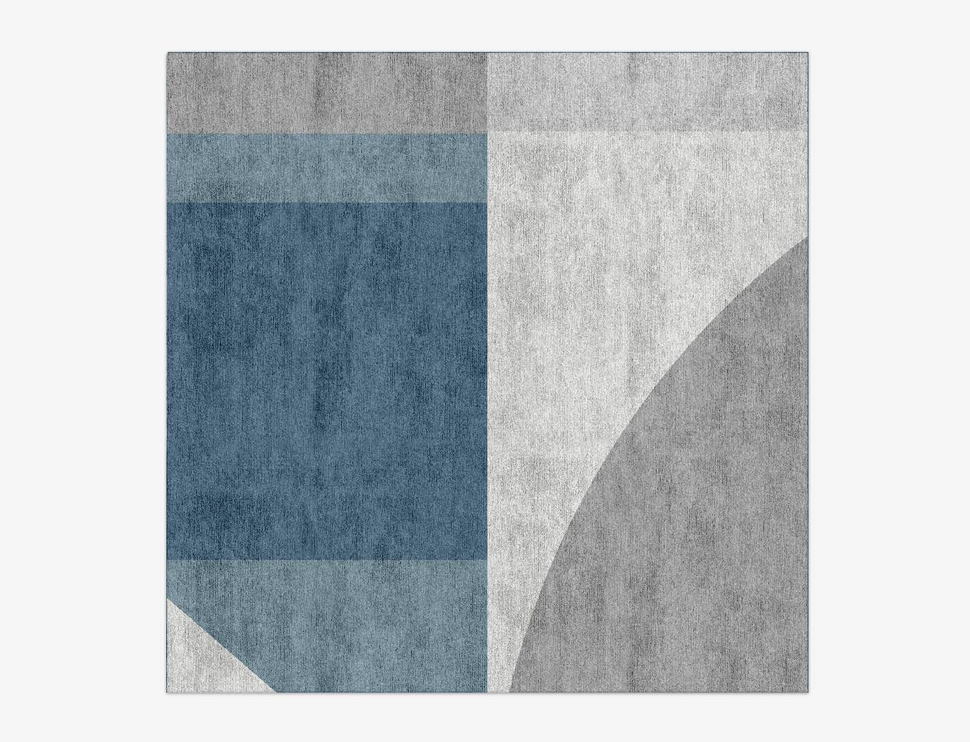 Glacial  Square Hand Knotted Bamboo Silk Custom Rug by Rug Artisan