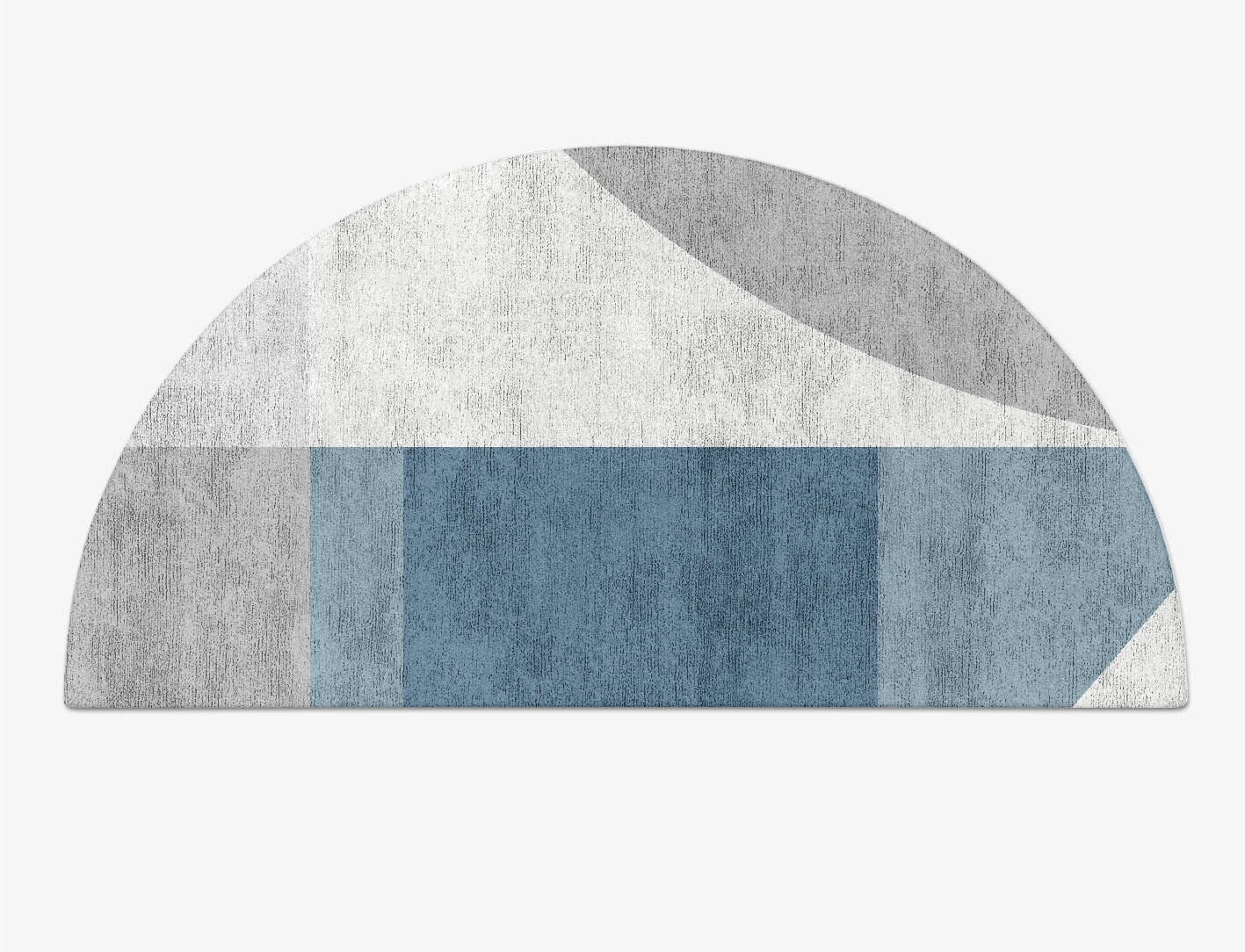 Glacial  Halfmoon Hand Tufted Bamboo Silk Custom Rug by Rug Artisan