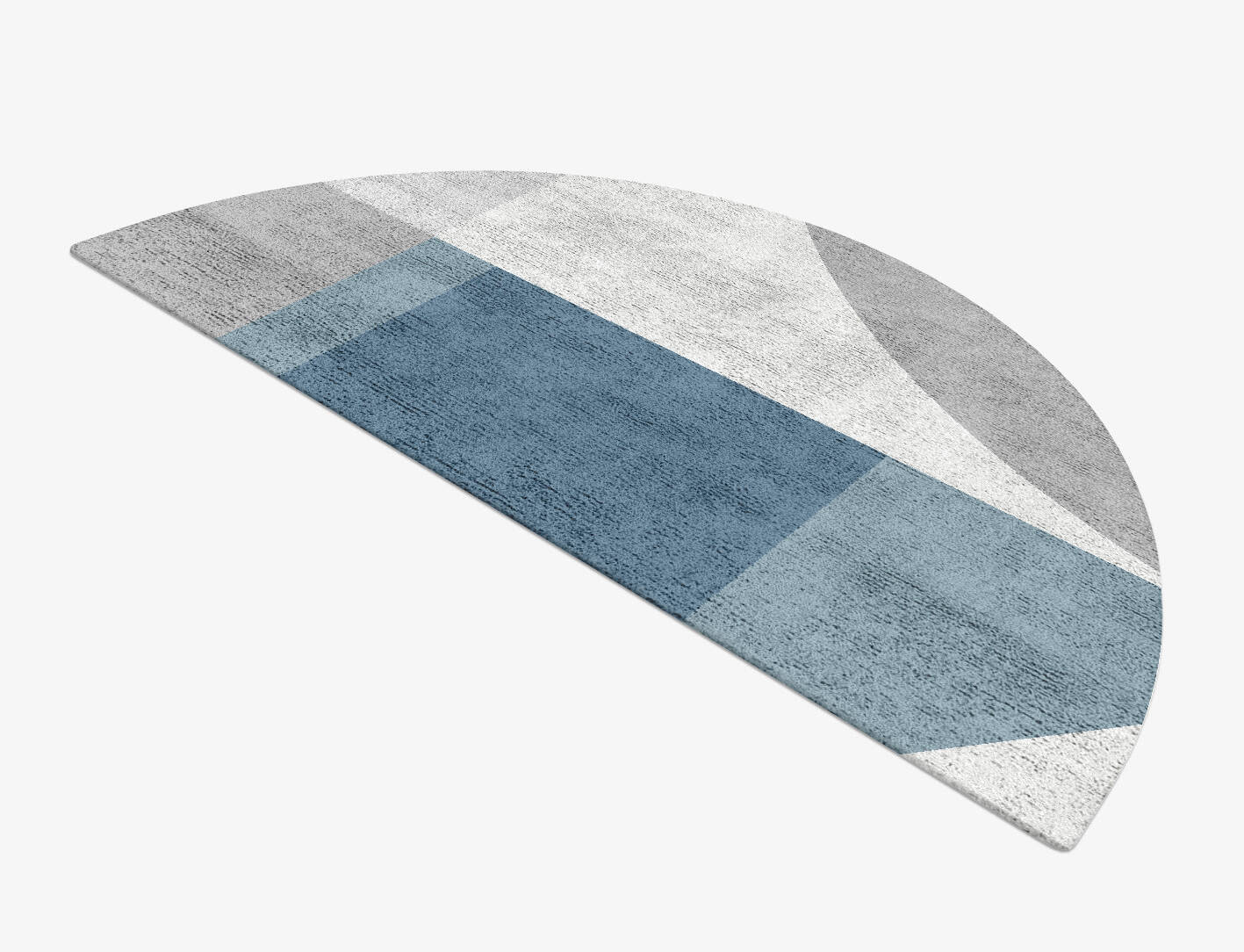 Glacial  Halfmoon Hand Tufted Bamboo Silk Custom Rug by Rug Artisan