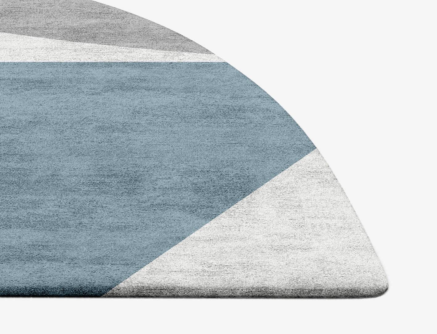 Glacial  Halfmoon Hand Tufted Bamboo Silk Custom Rug by Rug Artisan