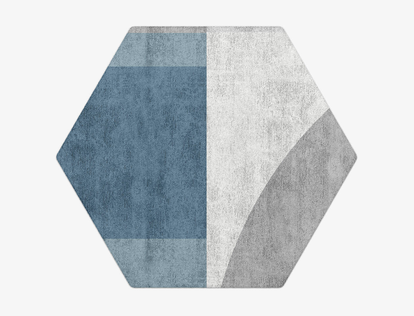 Glacial  Hexagon Hand Tufted Bamboo Silk Custom Rug by Rug Artisan