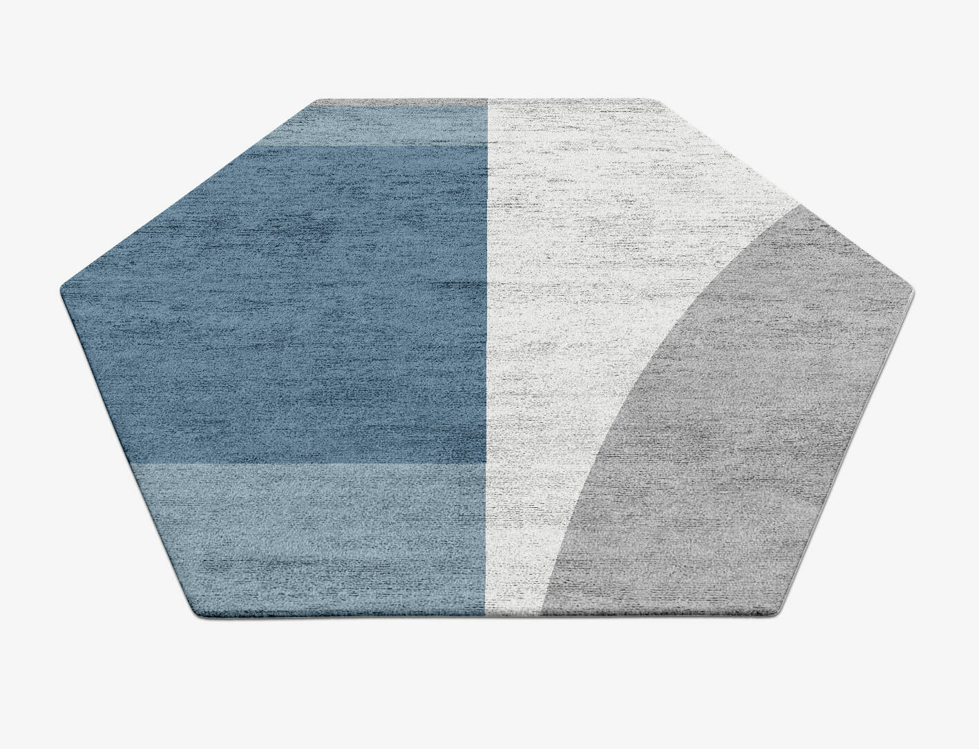 Glacial  Hexagon Hand Tufted Bamboo Silk Custom Rug by Rug Artisan