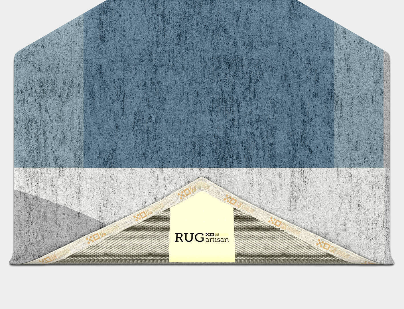 Glacial  Hexagon Hand Tufted Bamboo Silk Custom Rug by Rug Artisan