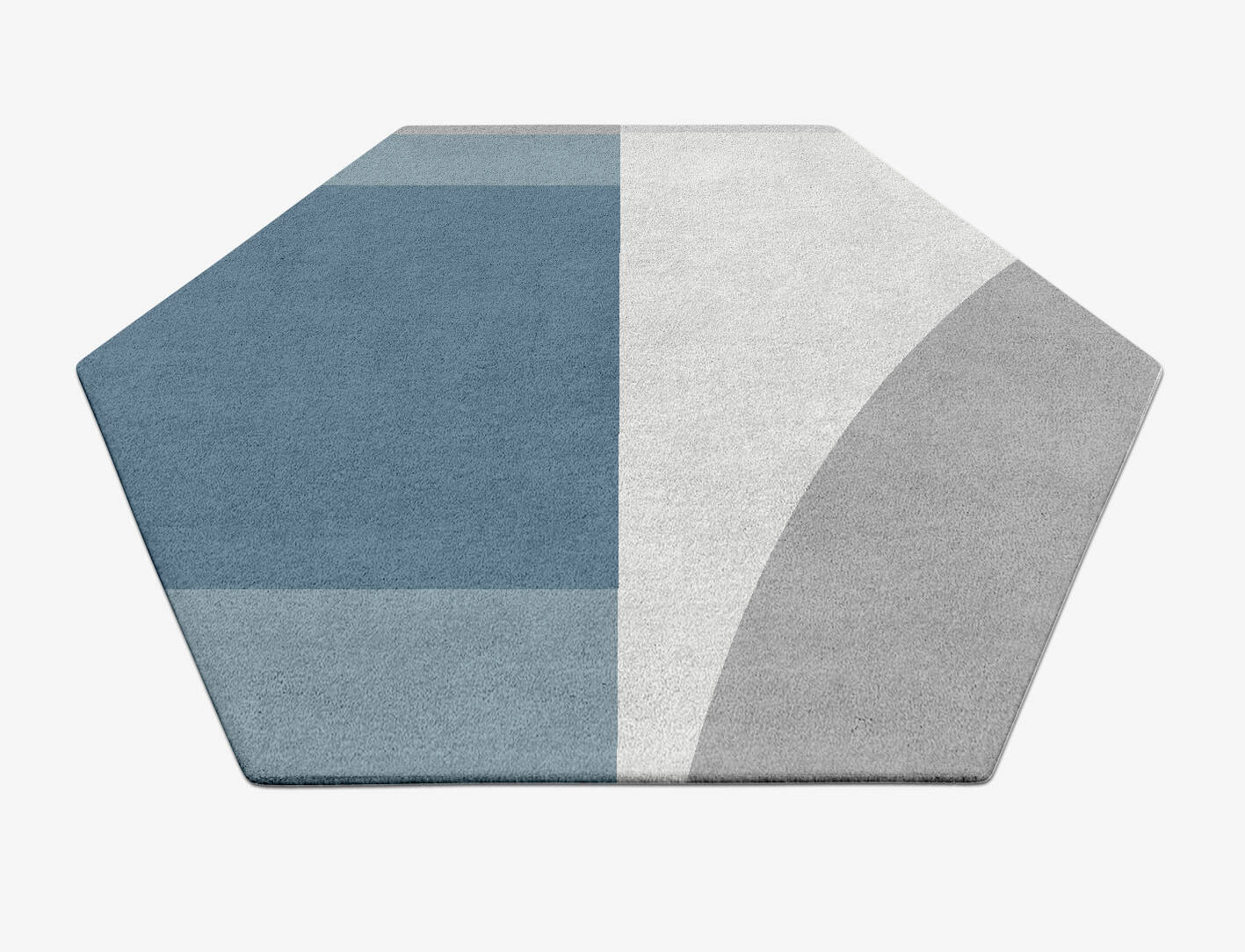 Glacial  Hexagon Hand Tufted Pure Wool Custom Rug by Rug Artisan