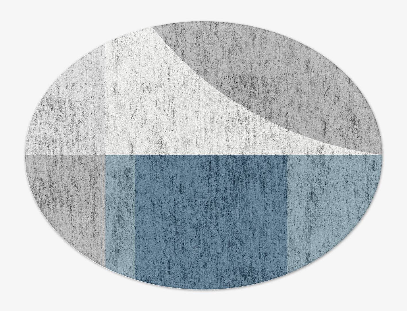 Glacial  Oval Hand Tufted Bamboo Silk Custom Rug by Rug Artisan