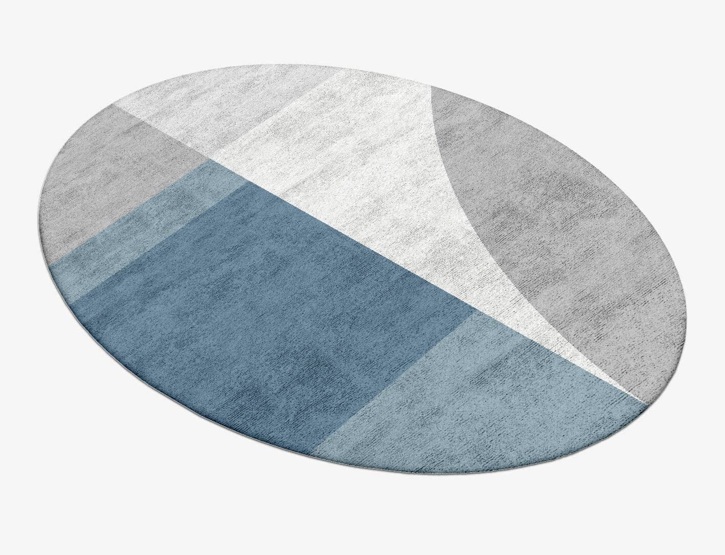 Glacial  Oval Hand Tufted Bamboo Silk Custom Rug by Rug Artisan