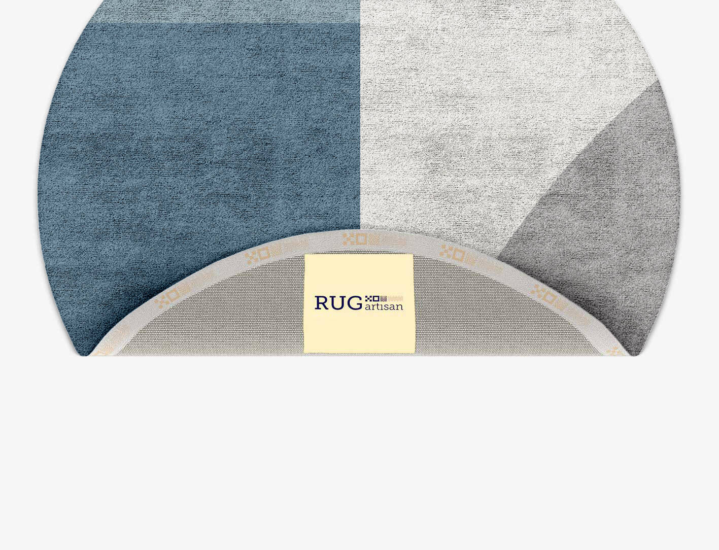 Glacial  Round Hand Tufted Bamboo Silk Custom Rug by Rug Artisan