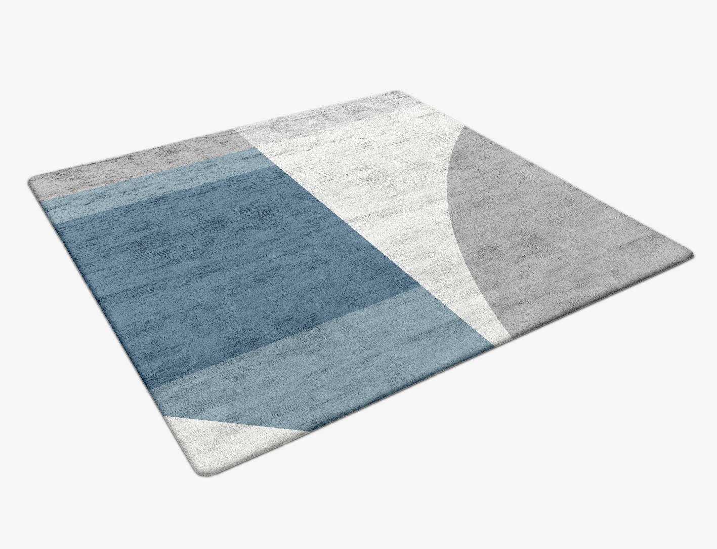 Glacial  Square Hand Tufted Bamboo Silk Custom Rug by Rug Artisan