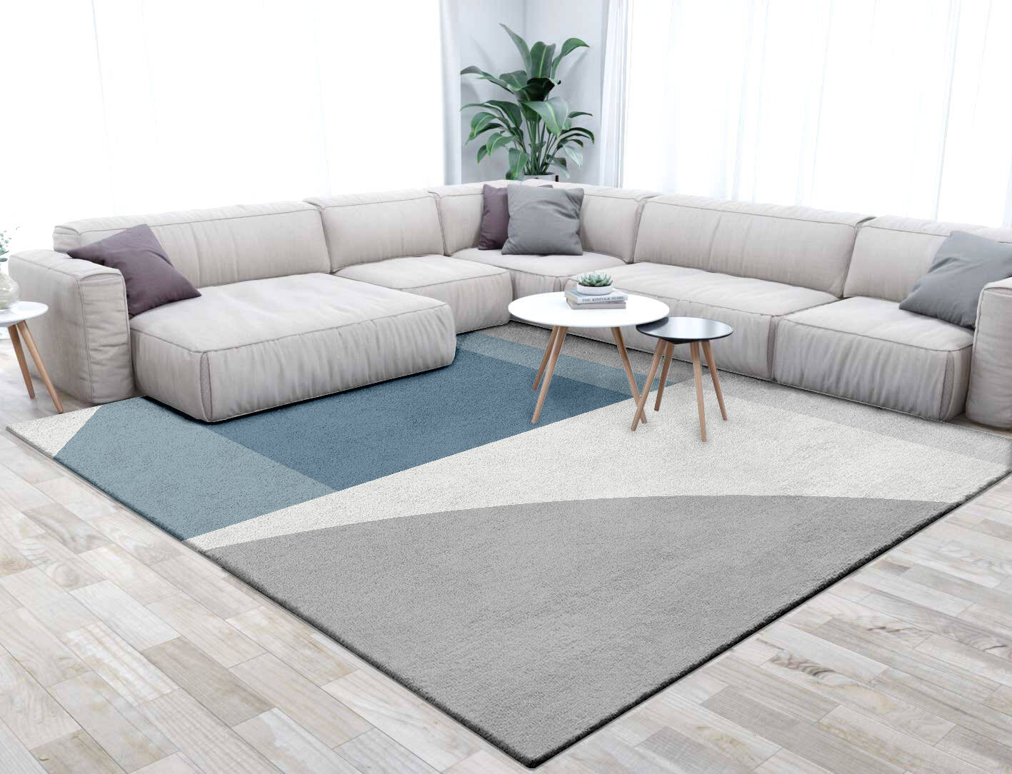 Glacial  Square Hand Tufted Pure Wool Custom Rug by Rug Artisan