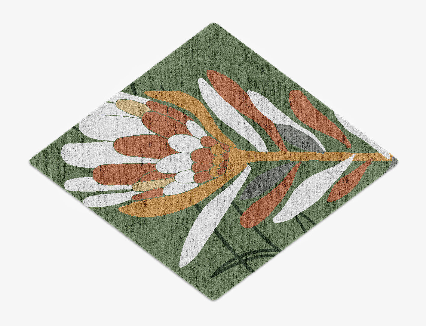 Gladdon Field of Flowers Diamond Hand Knotted Bamboo Silk Custom Rug by Rug Artisan