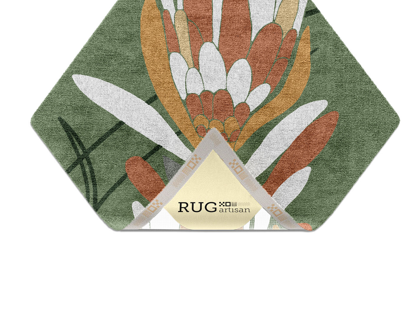 Gladdon Field of Flowers Diamond Hand Knotted Bamboo Silk Custom Rug by Rug Artisan