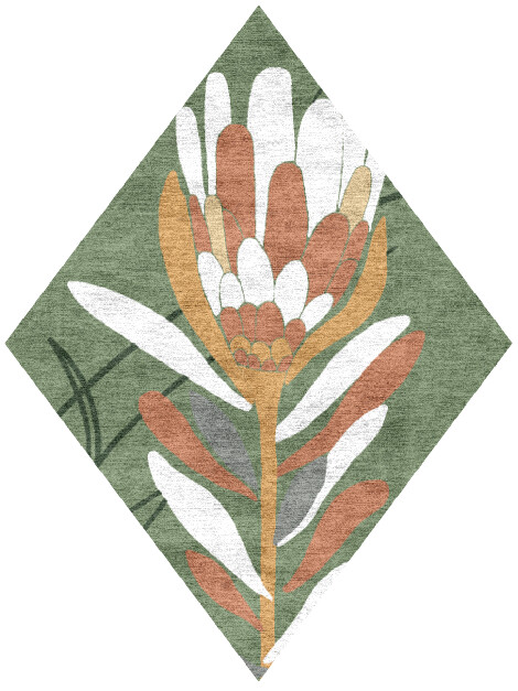 Gladdon Field of Flowers Diamond Hand Knotted Bamboo Silk Custom Rug by Rug Artisan