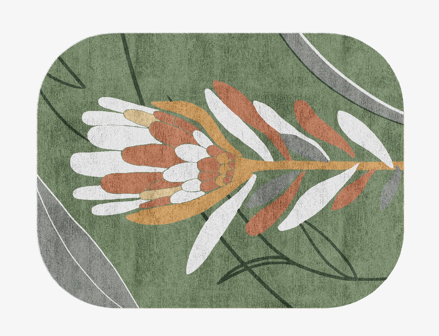 Gladdon Field of Flowers Oblong Hand Knotted Bamboo Silk Custom Rug by Rug Artisan