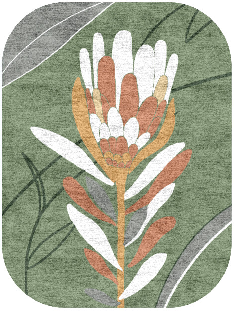 Gladdon Field of Flowers Oblong Hand Knotted Bamboo Silk Custom Rug by Rug Artisan