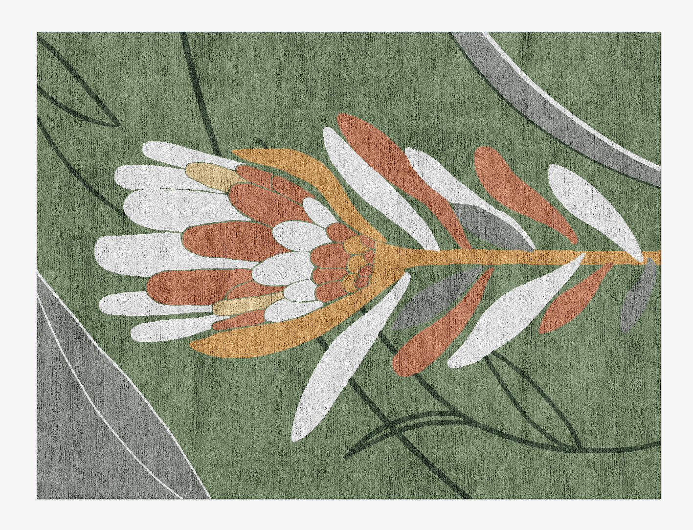 Gladdon Field of Flowers Rectangle Hand Knotted Bamboo Silk Custom Rug by Rug Artisan