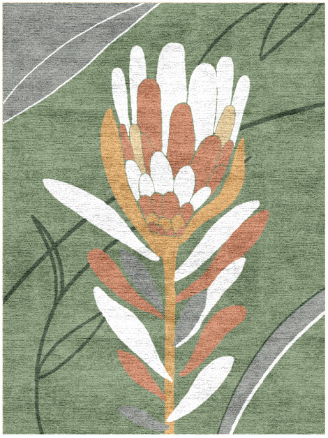 Gladdon Field of Flowers Rectangle Hand Knotted Bamboo Silk Custom Rug by Rug Artisan