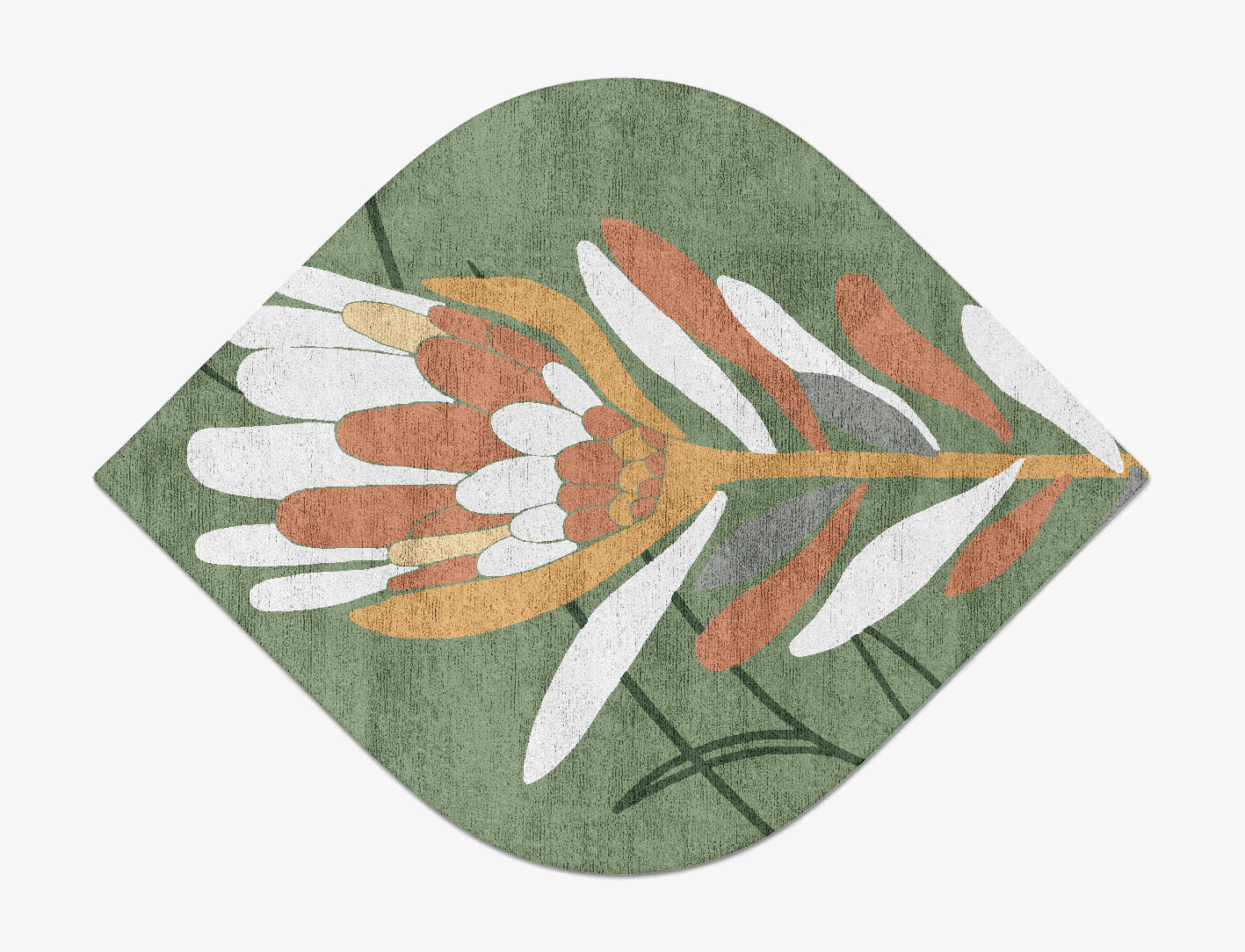 Gladdon Field of Flowers Ogee Hand Tufted Bamboo Silk Custom Rug by Rug Artisan
