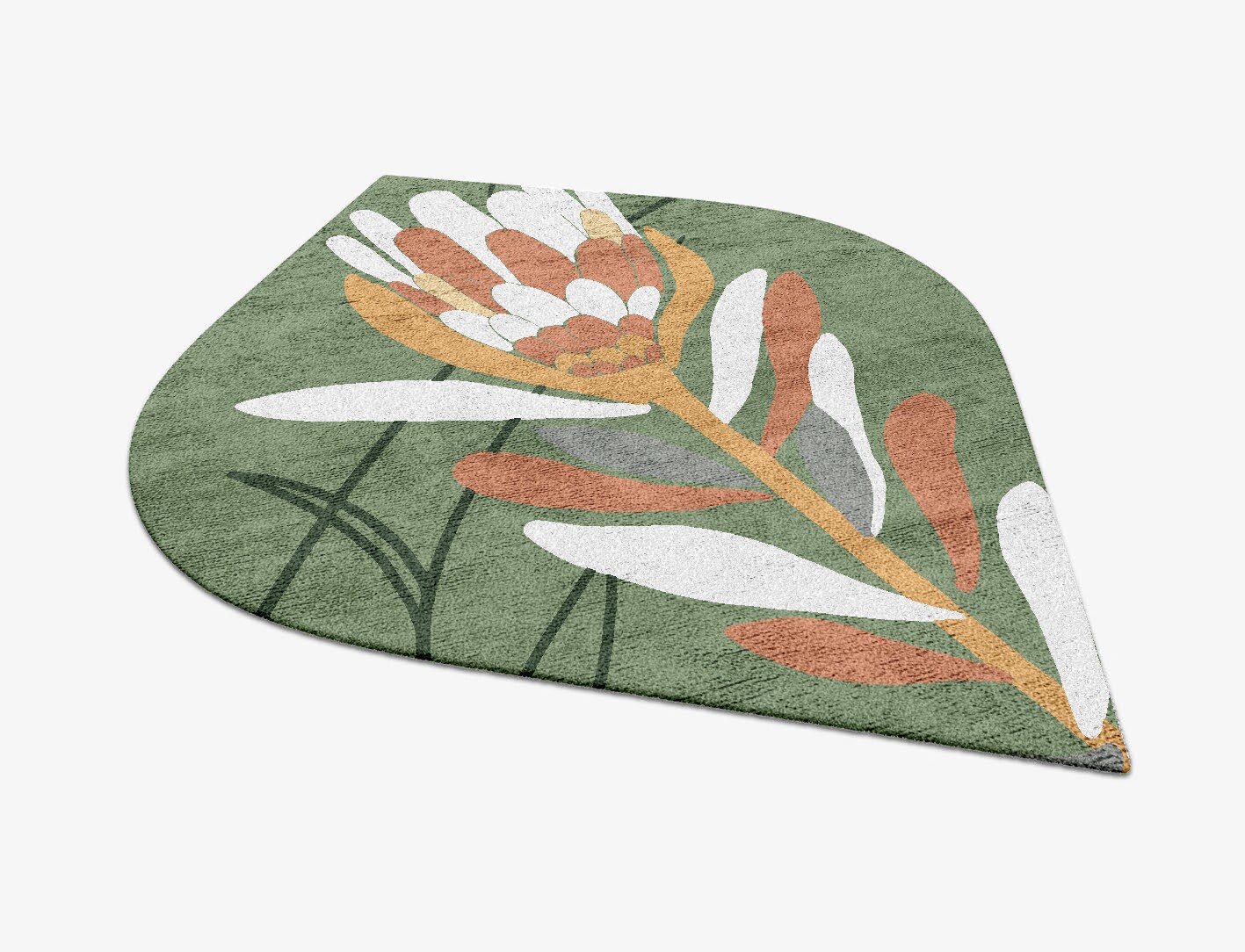 Gladdon Field of Flowers Ogee Hand Tufted Bamboo Silk Custom Rug by Rug Artisan