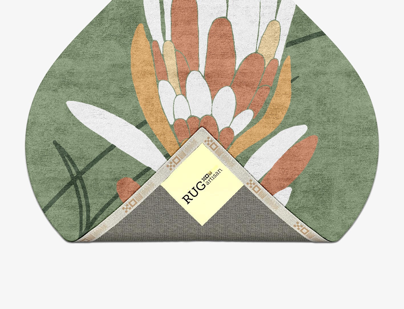Gladdon Field of Flowers Ogee Hand Tufted Bamboo Silk Custom Rug by Rug Artisan