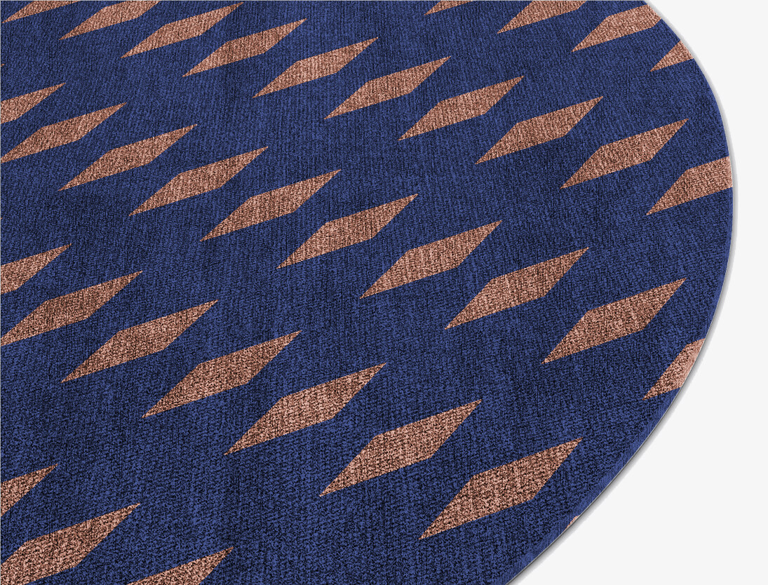 Glen Geometric Oval Flatweave Bamboo Silk Custom Rug by Rug Artisan