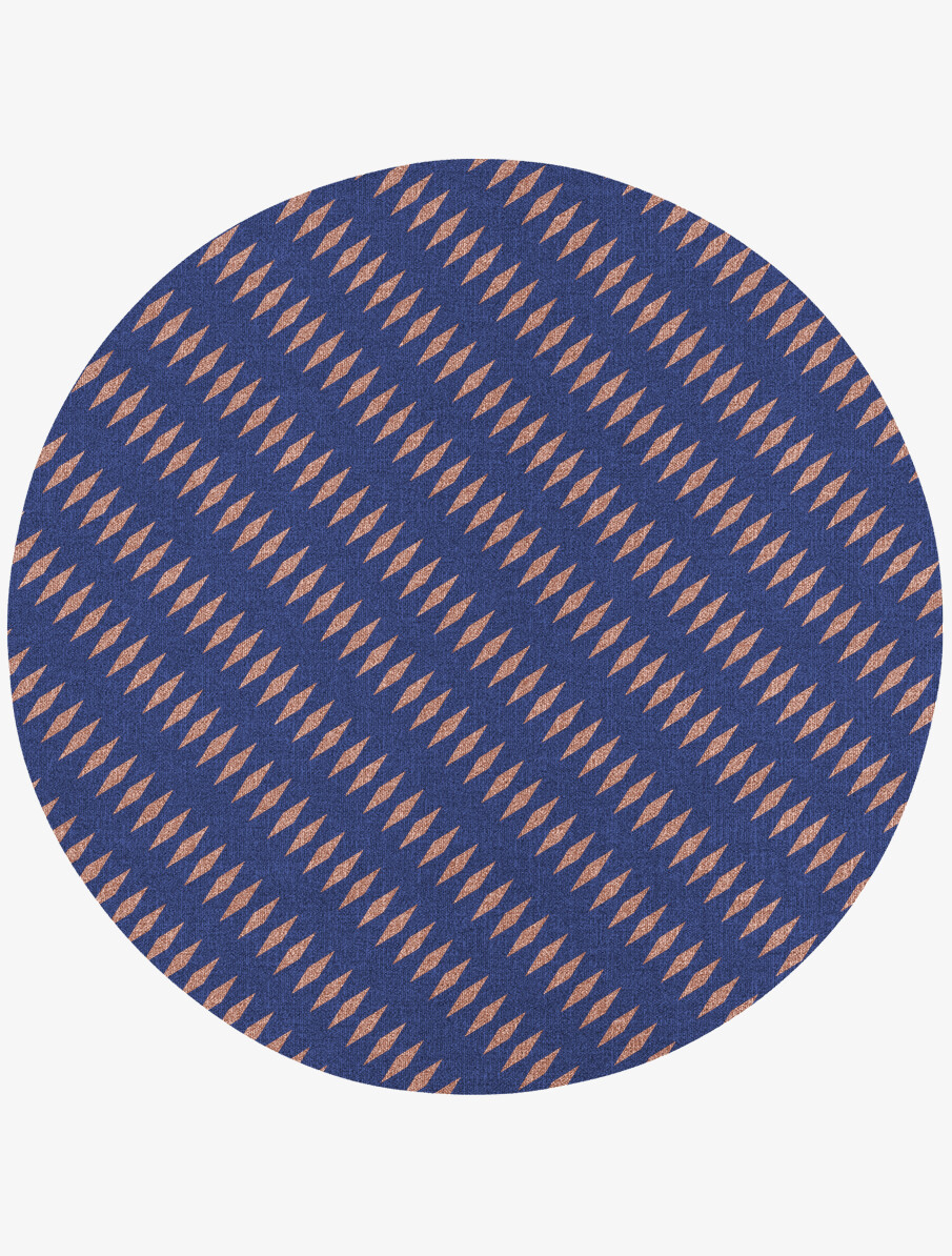 Glen Geometric Round Flatweave New Zealand Wool Custom Rug by Rug Artisan