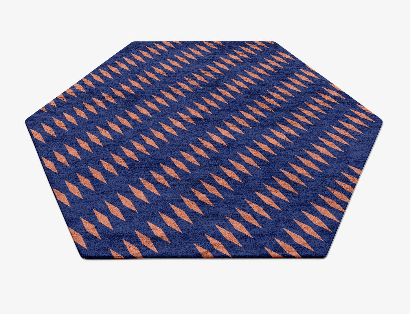 Glen Geometric Hexagon Hand Tufted Bamboo Silk Custom Rug by Rug Artisan