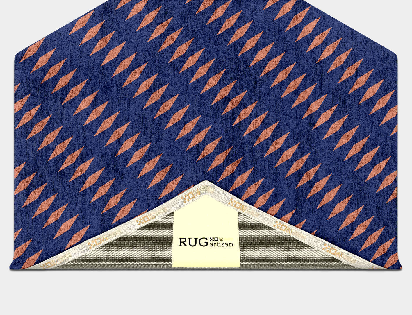Glen Geometric Hexagon Hand Tufted Bamboo Silk Custom Rug by Rug Artisan