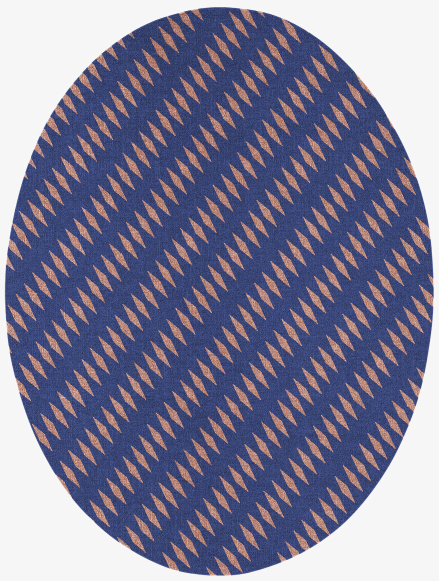 Glen Geometric Oval Outdoor Recycled Yarn Custom Rug by Rug Artisan