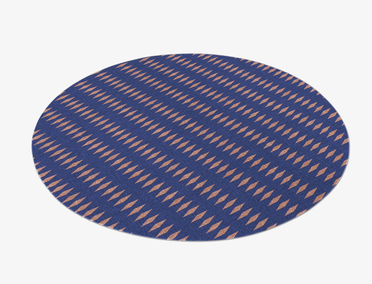 Glen Geometric Round Outdoor Recycled Yarn Custom Rug by Rug Artisan