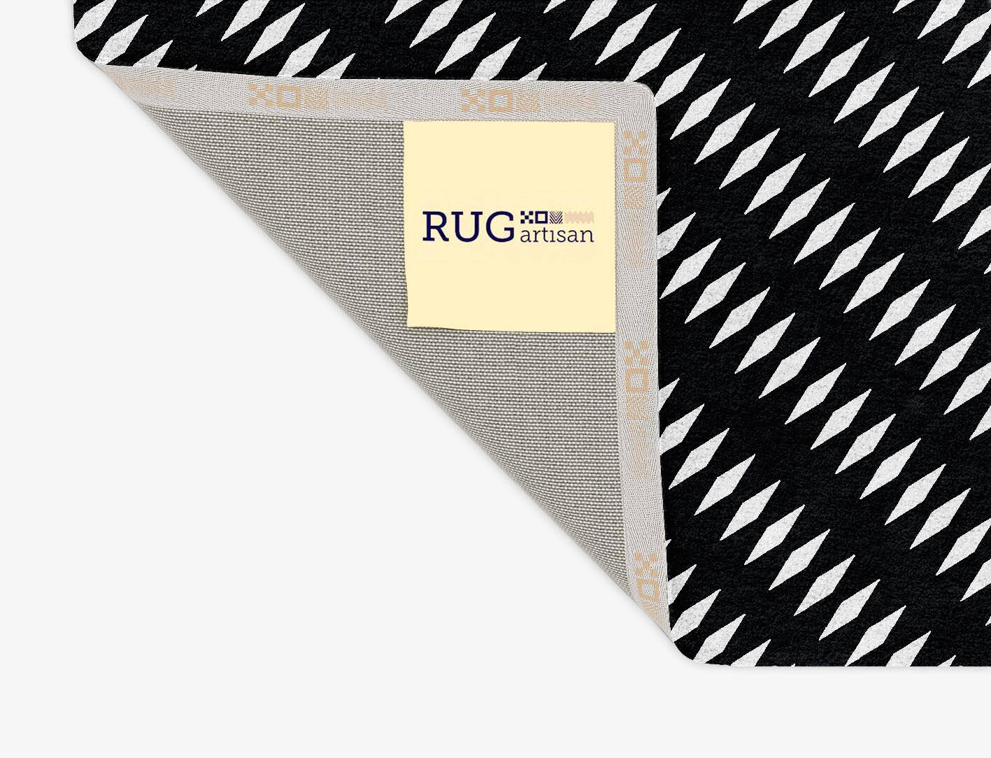 Glen Black Monochrome Rectangle Hand Tufted Pure Wool Custom Rug by Rug Artisan