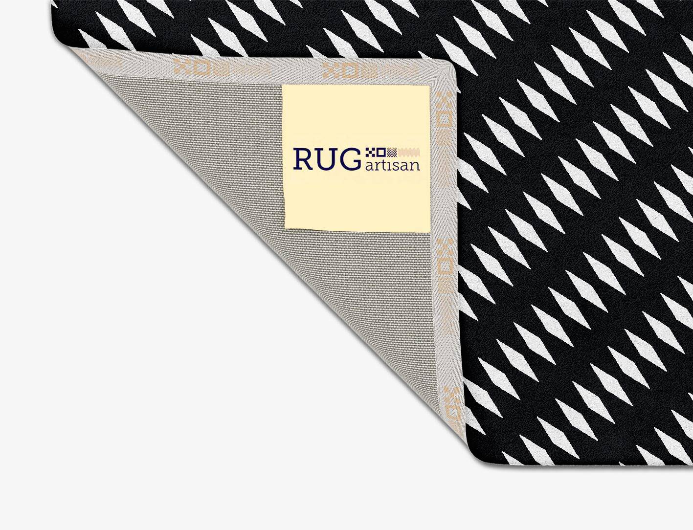 Glen Black Monochrome Square Hand Tufted Pure Wool Custom Rug by Rug Artisan